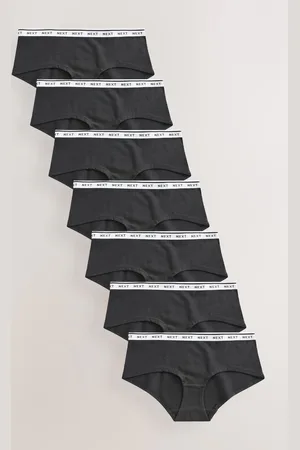 Next Short Cotton Rich Logo Knickers 7 Pack