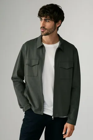 Next Khaki Jersey Shacket