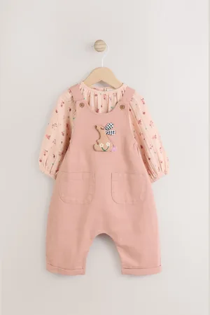Next Wadded Character Long Sleeve Bodysuit & Baby Dungaree Set (0mths-3yrs)