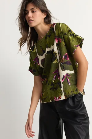 Next Floral Print Textured Boxy Top