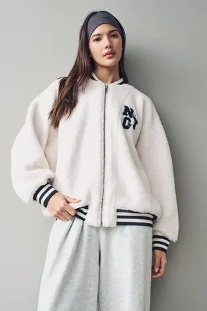Next Ecru Varsity Lounge Jacket