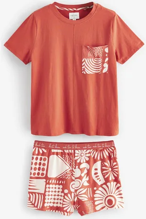 Next Rust Abstract Short Set Pyjamas