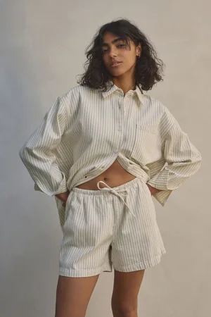 Next Stripe Pull on Denim Shorts