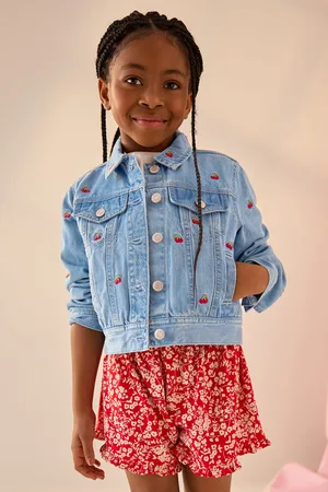 Next Denim 100% Cotton Cherry Western Jacket (3-16yrs)