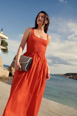 Next Red 100% Cotton Sleeveless Summer Dress