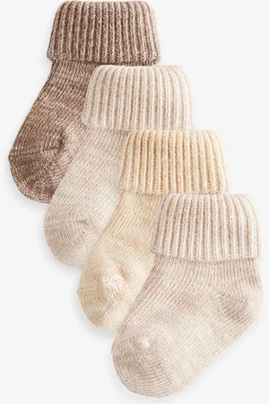 Next Chunky Knit Roll Top Socks 4 Pack (0mths-2yrs)
