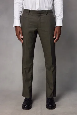 Next Slim Fit Textured Wool Suit Trousers