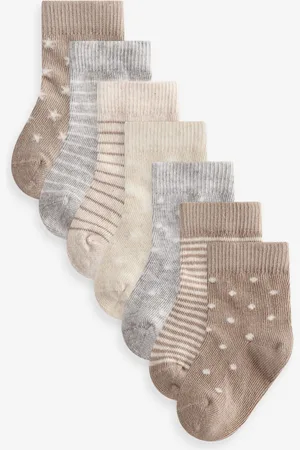 Next Star stripe 7 Pack Rib Baby Socks (0mths-2yrs)