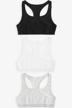 Next /White Racer Back Crop Top 3 Pack (5-16yrs)
