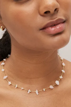 Next Gold/ Plated Semi Precious Stone Chipping Necklace