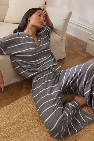 Next /Pink Stripe Supersoft Long Sleeve Pyjamas