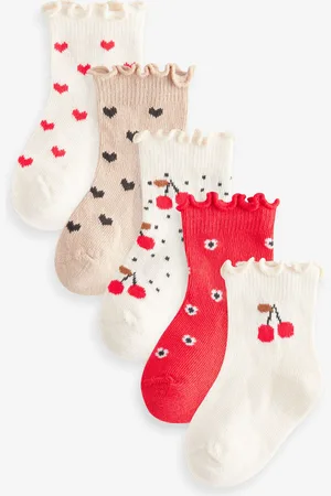 Next Red Cherry Baby Socks 5 Pack (0mths-2yrs)