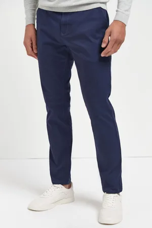 Next French Blue Slim Fit Stretch Chinos Trousers