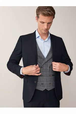 Next Blue Tailored Fit Two Button Suit Jacket