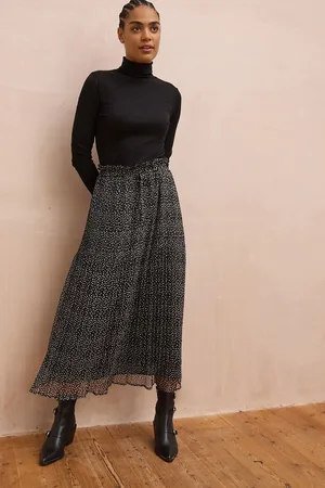 Next & White Printed Midi Skirt
