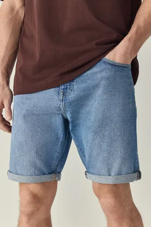 Next Light Straight Fit Stretch Denim Shorts