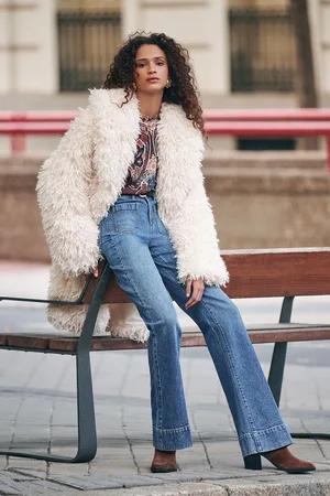 Next Dark Patch Pocket Wide Leg Jeans