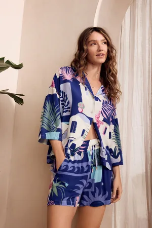 Next Houses Button Through Short Set Pyjamas