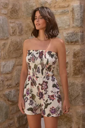 Next Floral Bandeau Shirred 100% Cotton Playsuit