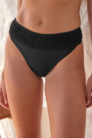 Next Shirred High Leg Bikini Bottoms