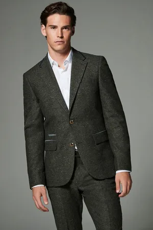 Next Regular Fit Trimmed Neppy Nova Fides Suit Jacket
