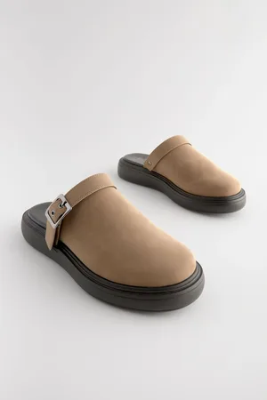 Next Mink Forever Comfort Sling Back Buckle Clogs