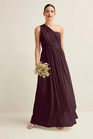 Next Plum Purple Mesh Multiway Bridesmaid Wedding Maxi Dress