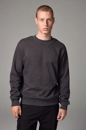 Next Charcoal Rich Jersey Crew Sweatshirt