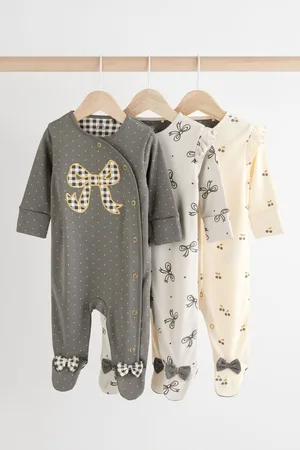 Next Baby 100% Cotton Sleepsuits 3 Pack (0mths-2yrs)