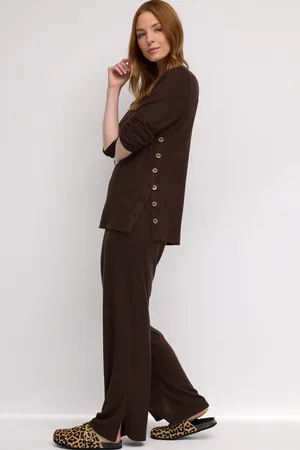 Next Chocolate Maternity Wide Leg Trousers