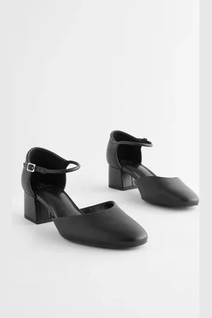 Next Standard/Wide Fit Forever Comfort Leather Round Toe Block Heels