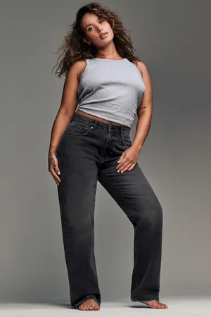 Next Washed Hourglass Rigid Straight Leg 100% Cotton Jeans