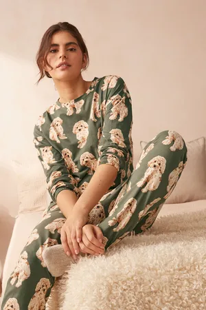 Next Sage Charlie The Cockapoo 100% Cotton Long Sleeve Pyjamas