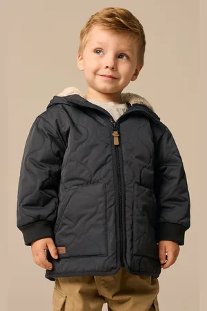 Next Quilted Borg Fleece Lined Shower Resistant Coat (3mths-7yrs)