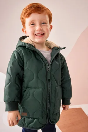 Next Quilted Borg Fleece Lined Shower Resistant Coat (3mths-7yrs)