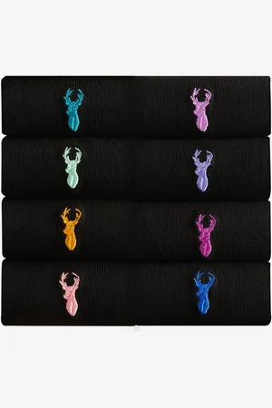 Next 8 Pack Multi Stag Lasting Fresh Embroidered Socks
