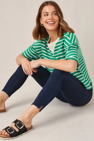 Next Rinse Cropped Denim Jersey Leggings