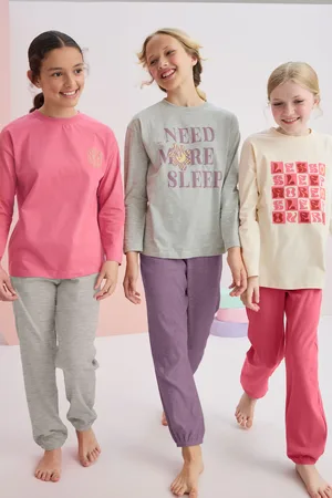 Next Ecru Cream/ Jogger Pyjamas 3 Pack (3-16yrs)