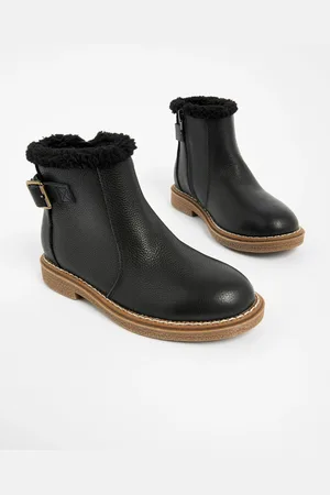 Next Leather Buckle Ankle Boots