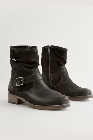 Next Standard/Wide Fit Forever Comfort Leather Slouch Ankle Boots