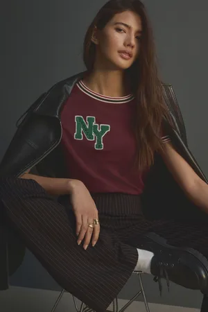 Next Pinstripe Smoothing Ponte Jersey Wide Leg Trousers