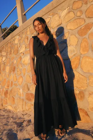 Next Plunge Neck 100% Cotton Maxi Dress