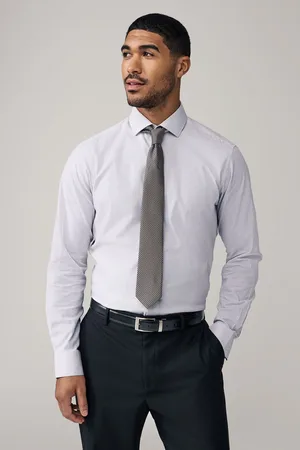 Next Stripe Slim Fit Shirt And Tie Set
