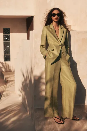 Next N Premium 100% Linen Wide Leg Trousers