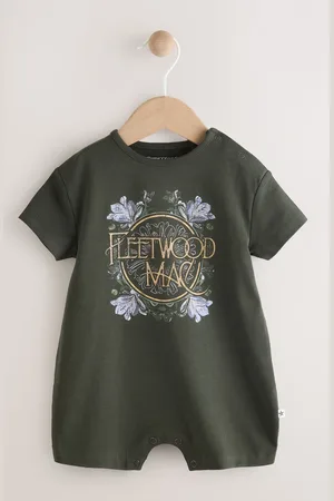 Next Charcoal Fleetwood Mac Baby Romper (0mths-3yrs)