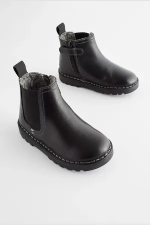 Next Wide Fit (G) Warm Lined Leather Chelsea Boots