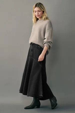 Next Washed Fishtail Denim 100% Cotton Skirt