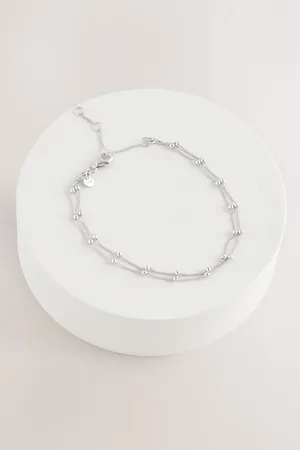 Next Sterling 2 Row Ball Chain Bracelet