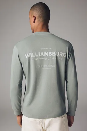 Next Relaxed Fit Long Sleeve Heavyweight Back Print Graphic 100% Cotton T-Shirt