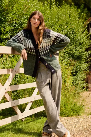 Next Herringbone Warm Handle Textured Wide Leg Trousers